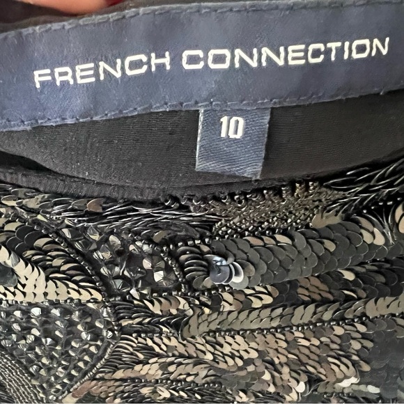 Vintage French Connection Art Deco Exquisite Heavily Beaded Sequined Top sz 6 - Picture 4 of 8